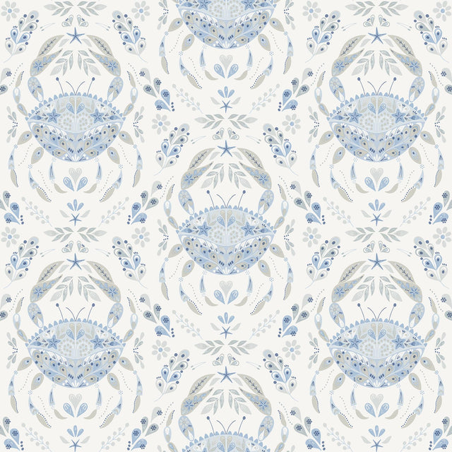 York Blue Shellby Peel & Stick Wallpaper