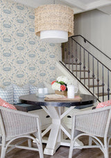 York Blue Shellby Peel & Stick Wallpaper