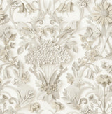 York Eloise Taupe Peel & Stick Wallpaper