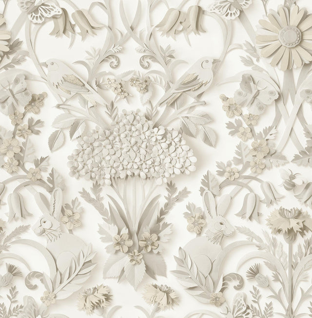 York Eloise Taupe Peel & Stick Wallpaper