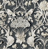 York Eloise Charcoal Peel & Stick Wallpaper