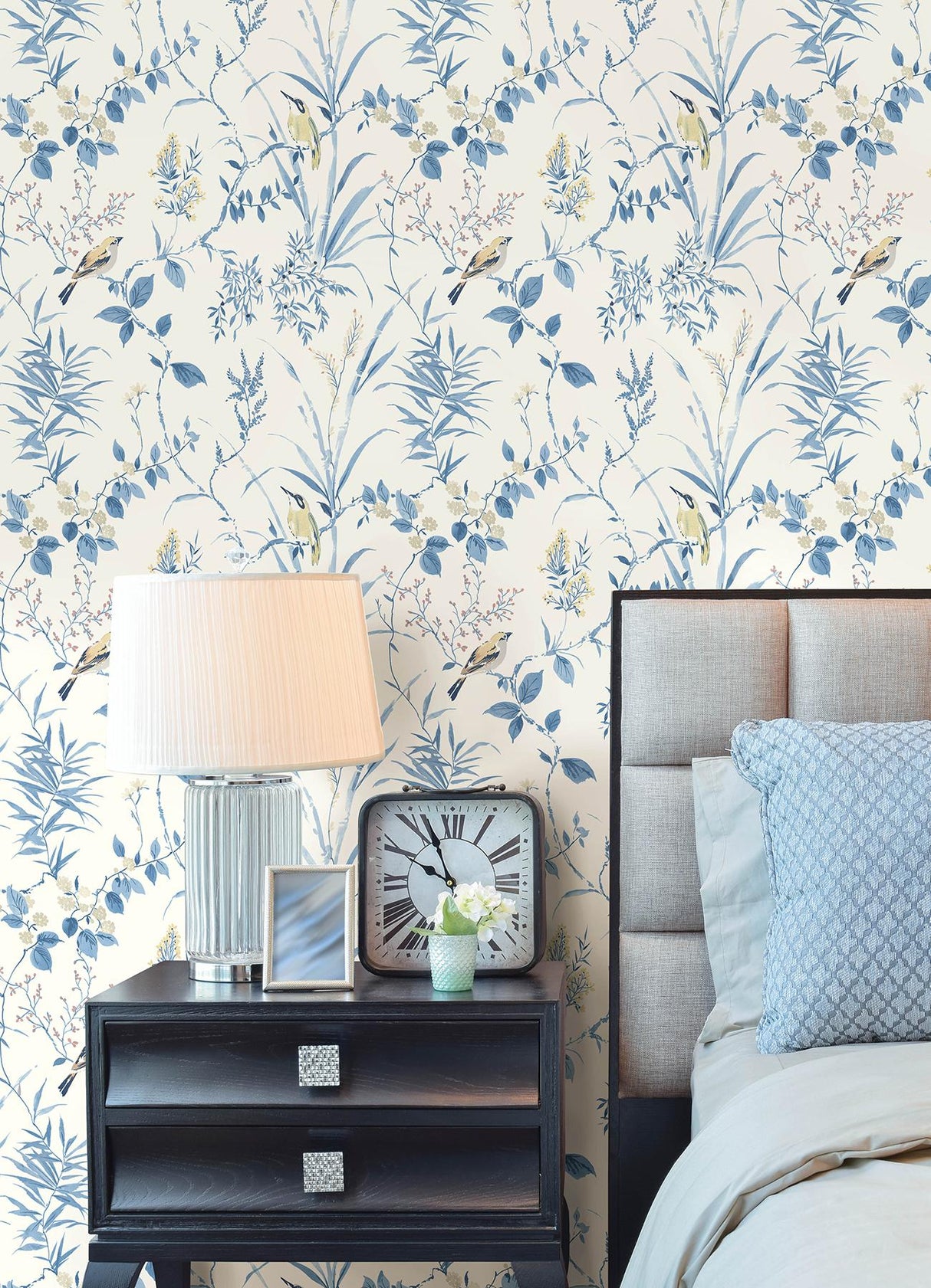 York Songbord Blue Peel & Stick Wallpaper