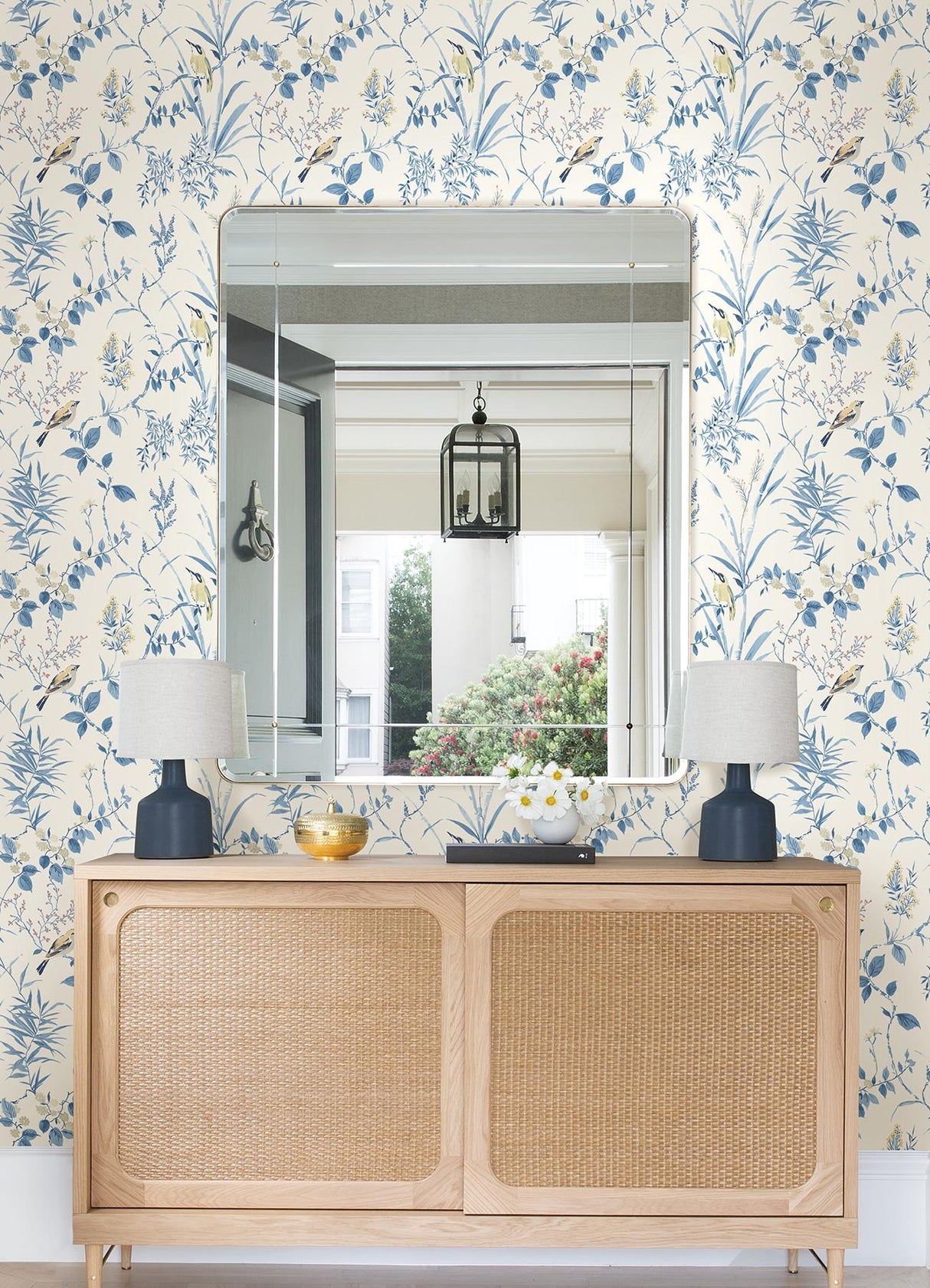 York Songbord Blue Peel & Stick Wallpaper