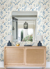 York Songbord Blue Peel & Stick Wallpaper