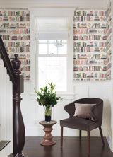 York Painterly Pink Shelf Stories Novelty Peel & Stick Wallpaper