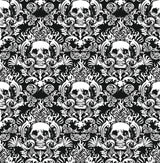 York Skulls Black Fieri Novelty Peel & Stick Wallpaper