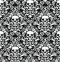 York Skulls Black Fieri Novelty Peel & Stick Wallpaper