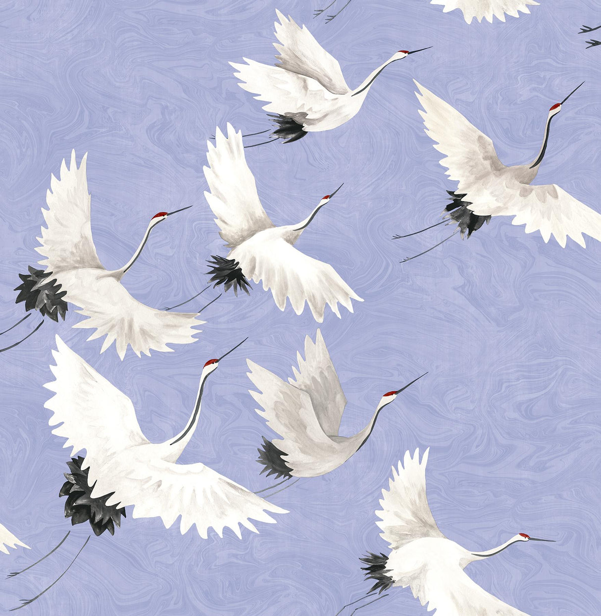 York Hydrangea Halcyon Birds Peel & Stick Wallpaper