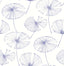 York Periwinkle Aya Flower Peel & Stick Wallpaper