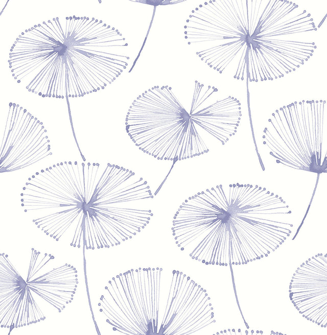 York Periwinkle Aya Flower Peel & Stick Wallpaper
