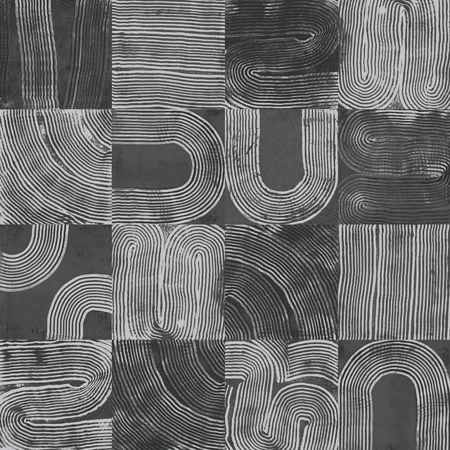 York Black Vaughn Geometric Peel & Stick Wallpaper