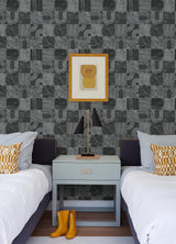 York Black Vaughn Geometric Peel & Stick Wallpaper