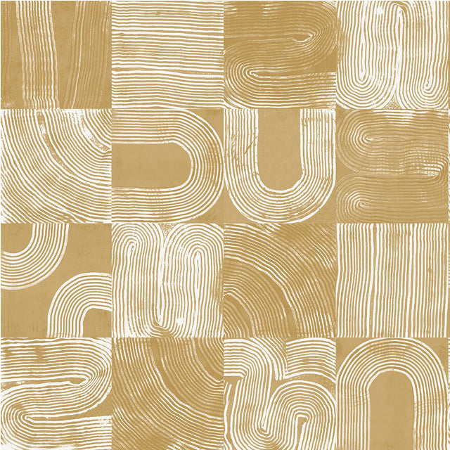 York Yellow Vaughn Geometric Peel & Stick Wallpaper