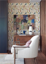 York Warm Multi Lenny Geometric Peel & Stick Wallpaper