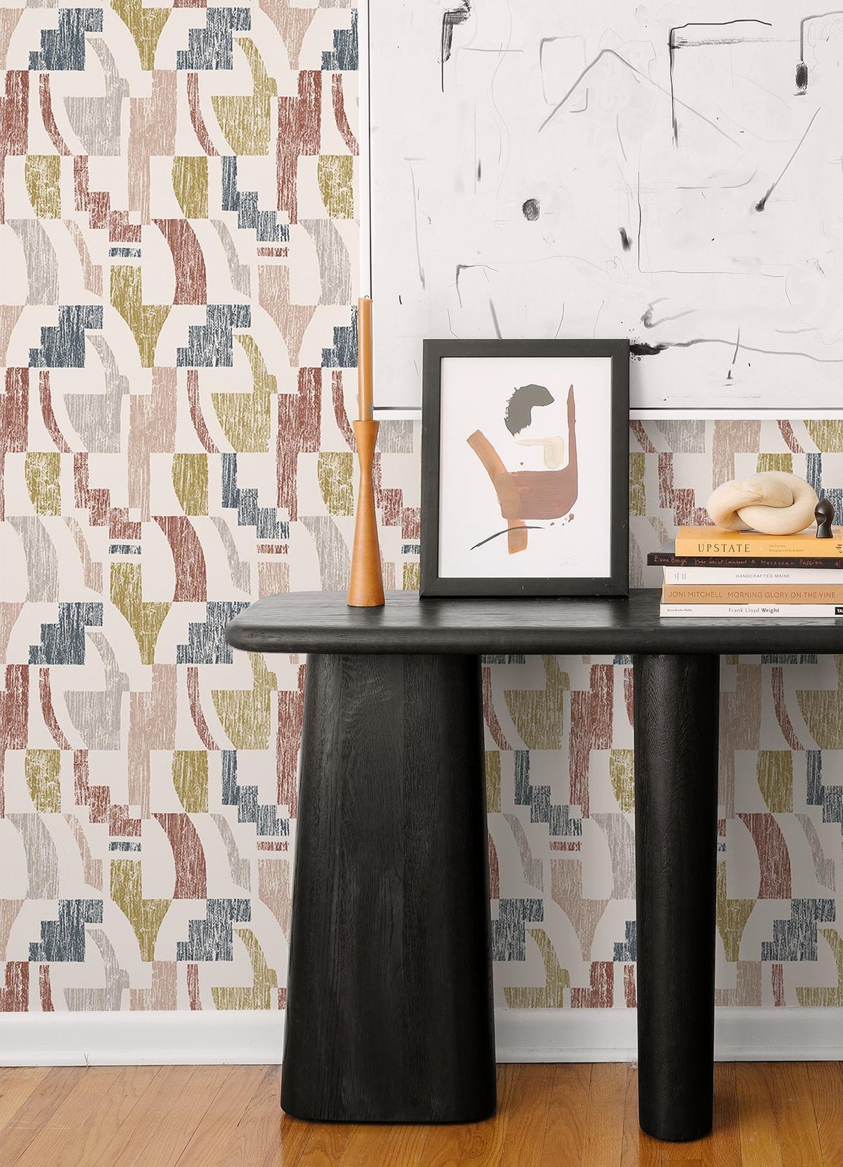 York Warm Multi Lenny Geometric Peel & Stick Wallpaper
