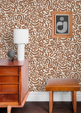 York Terracotta Edie Geometric Peel & Stick Wallpaper