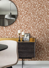 York Terracotta Edie Geometric Peel & Stick Wallpaper