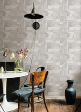 York Silver Margo Geometric Peel & Stick Wallpaper