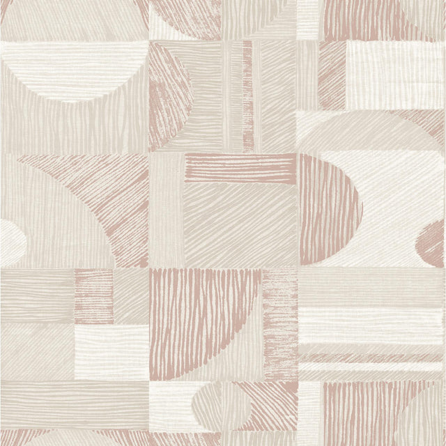 York Rose Gold Margo Geometric Peel & Stick Wallpaper