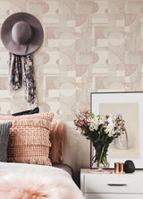 York Rose Gold Margo Geometric Peel & Stick Wallpaper