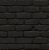York Amsterdam Black Brick Peel & Stick Wallpaper