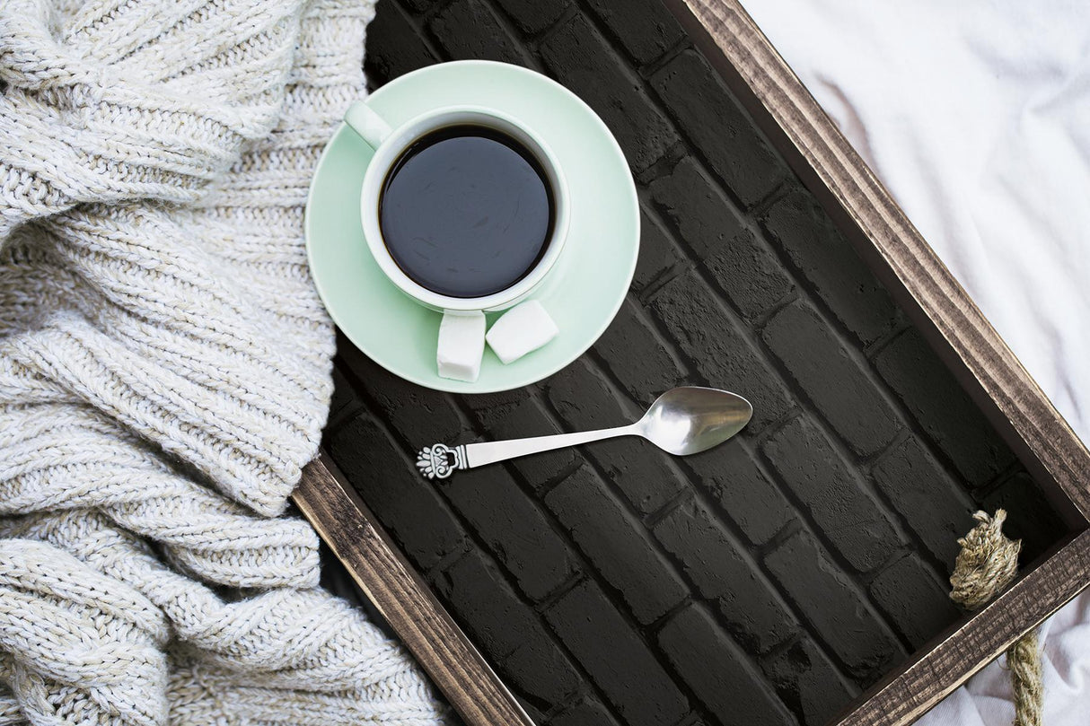 York Amsterdam Black Brick Peel & Stick Wallpaper