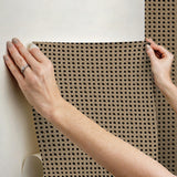 York Rattan Caning Honey Peel & Stick Wallpaper