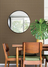 York Rattan Caning Honey Peel & Stick Wallpaper
