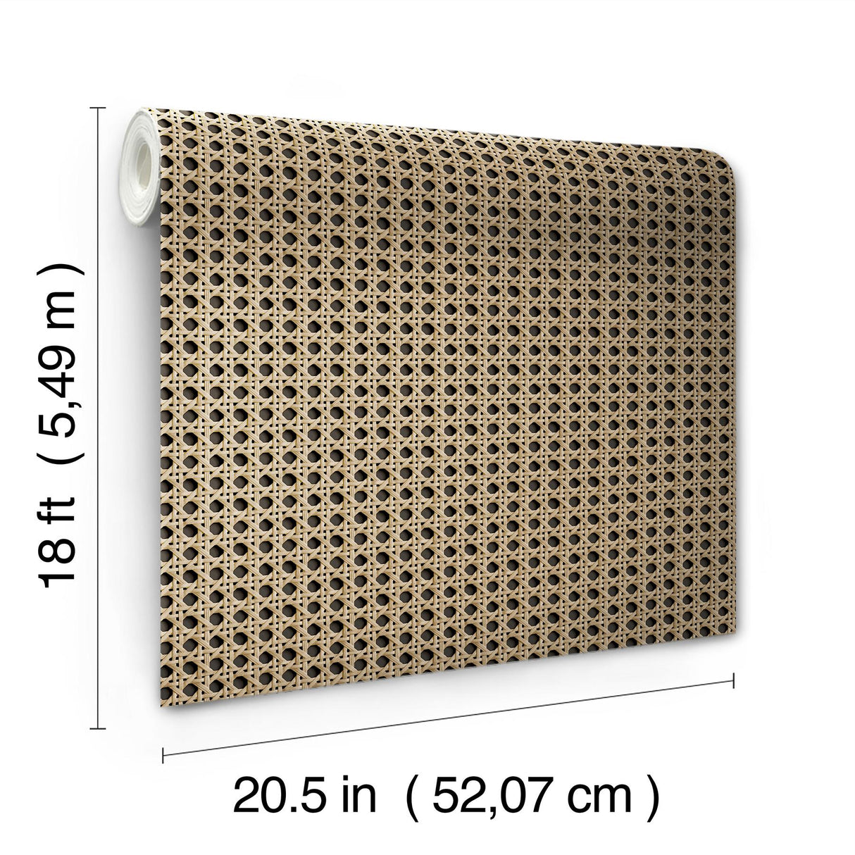 York Rattan Caning Honey Peel & Stick Wallpaper