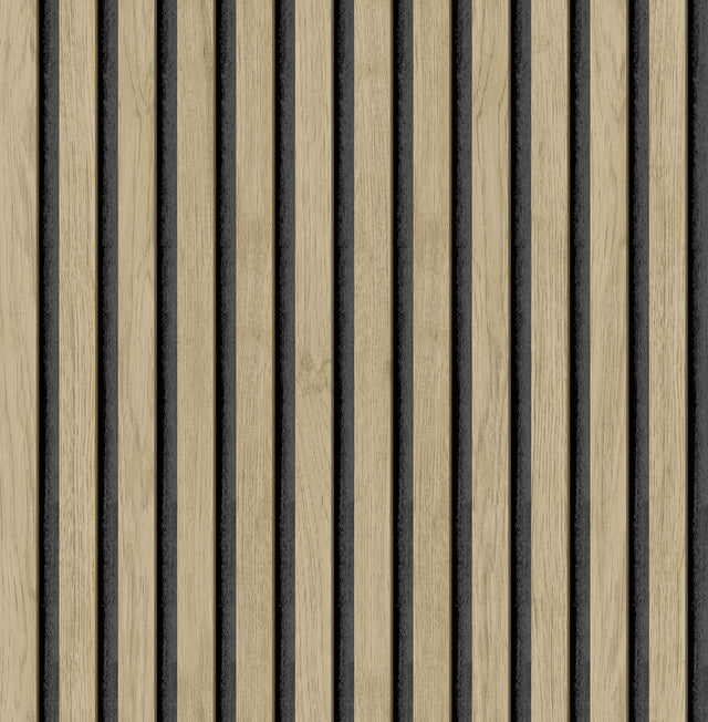 York Slat Wood Oak Peel & Stick Wallpaper