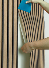 York Slat Wood Oak Peel & Stick Wallpaper