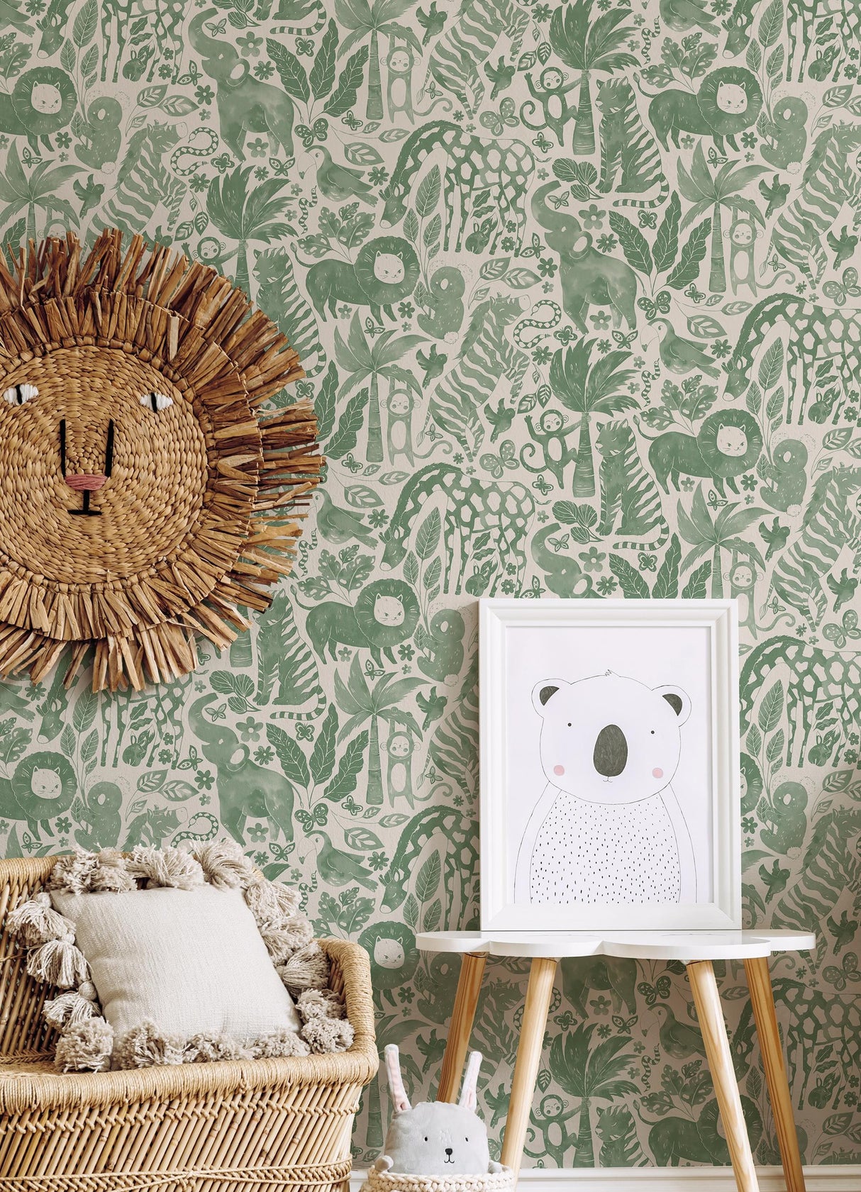 York Sweet Safari Green Peel & Stick Wallpaper