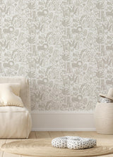 York Sweet Safari Taupe Peel & Stick Wallpaper