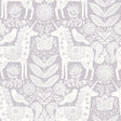 York Unicorn Stamp Purple Peel & Stick Wallpaper