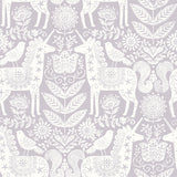 York Unicorn Stamp Purple Peel & Stick Wallpaper