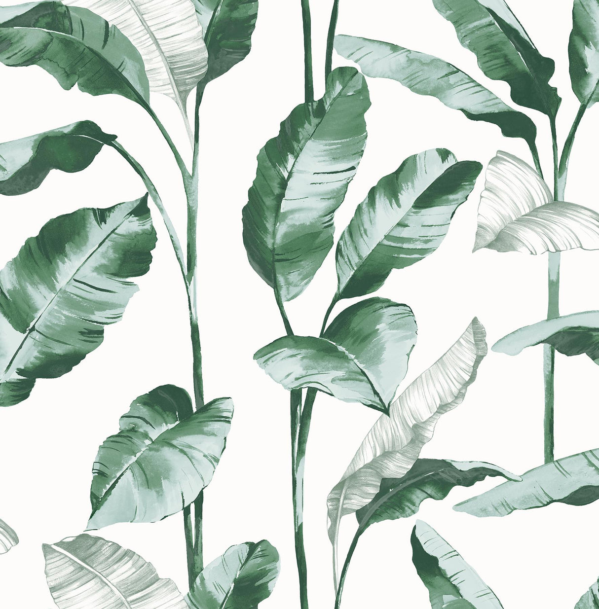 York Banana Leaf Teal Peel & Stick Wallpaper