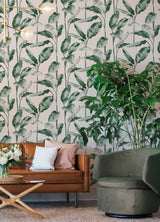 York Banana Leaf Teal Peel & Stick Wallpaper