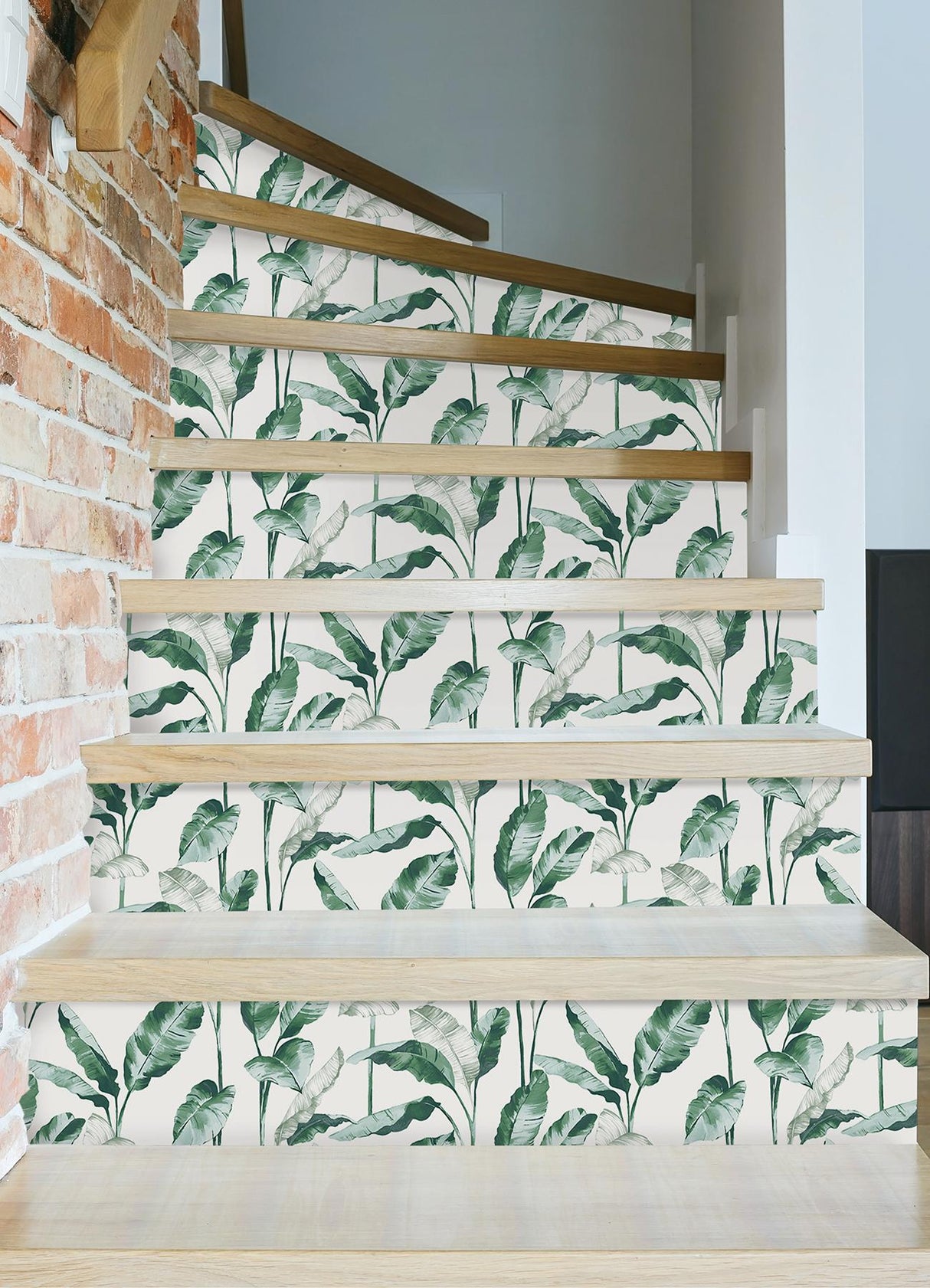 York Banana Leaf Teal Peel & Stick Wallpaper