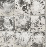 York Metal Sheet Charcoal Peel & Stick Wallpaper