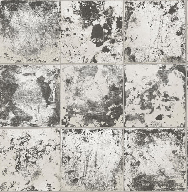 York Metal Sheet Charcoal Peel & Stick Wallpaper