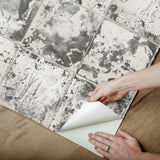 York Metal Sheet Charcoal Peel & Stick Wallpaper