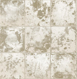 York Metal Sheet Silver Peel & Stick Wallpaper
