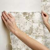 York Metal Sheet Silver Peel & Stick Wallpaper