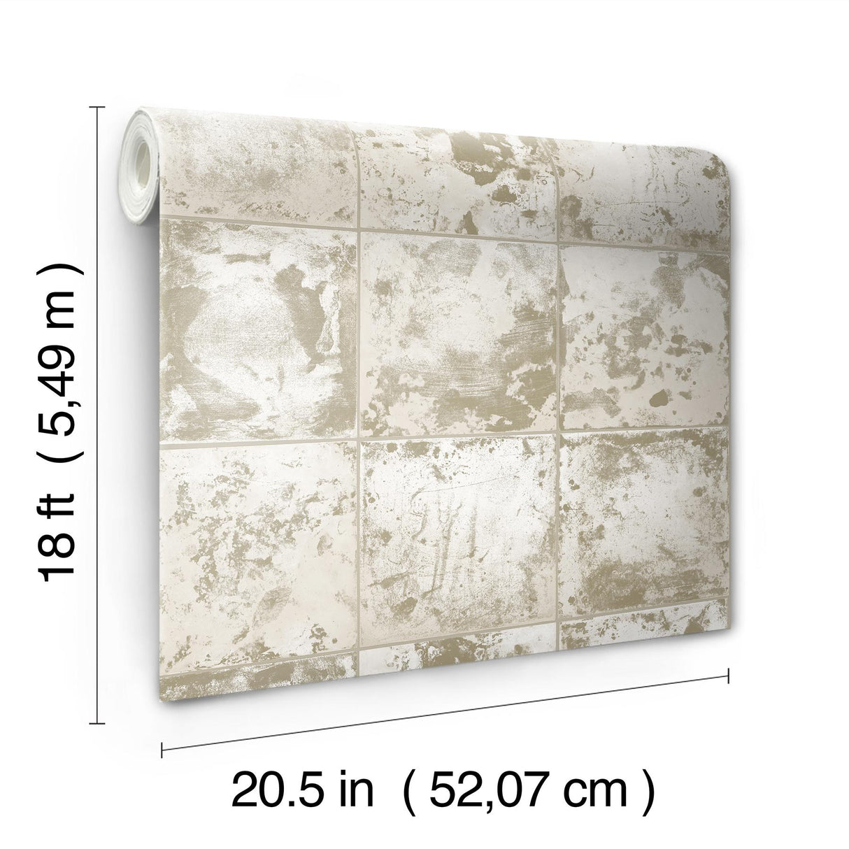 York Metal Sheet Silver Peel & Stick Wallpaper