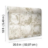 York Metal Sheet Silver Peel & Stick Wallpaper