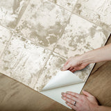 York Metal Sheet Silver Peel & Stick Wallpaper