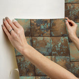 York Metal Sheet Copper Peel & Stick Wallpaper