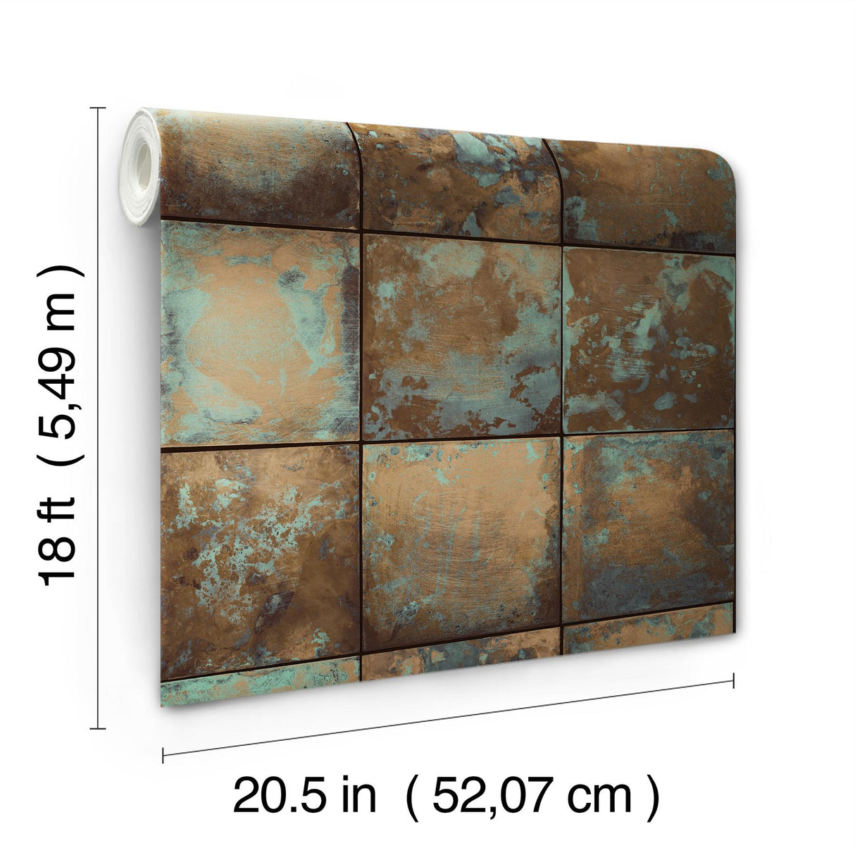 York Metal Sheet Copper Peel & Stick Wallpaper