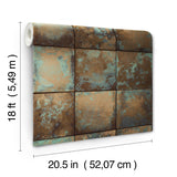 York Metal Sheet Copper Peel & Stick Wallpaper