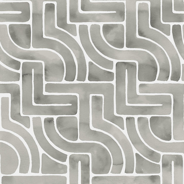 York Blythe Grey Peel & Stick Wallpaper